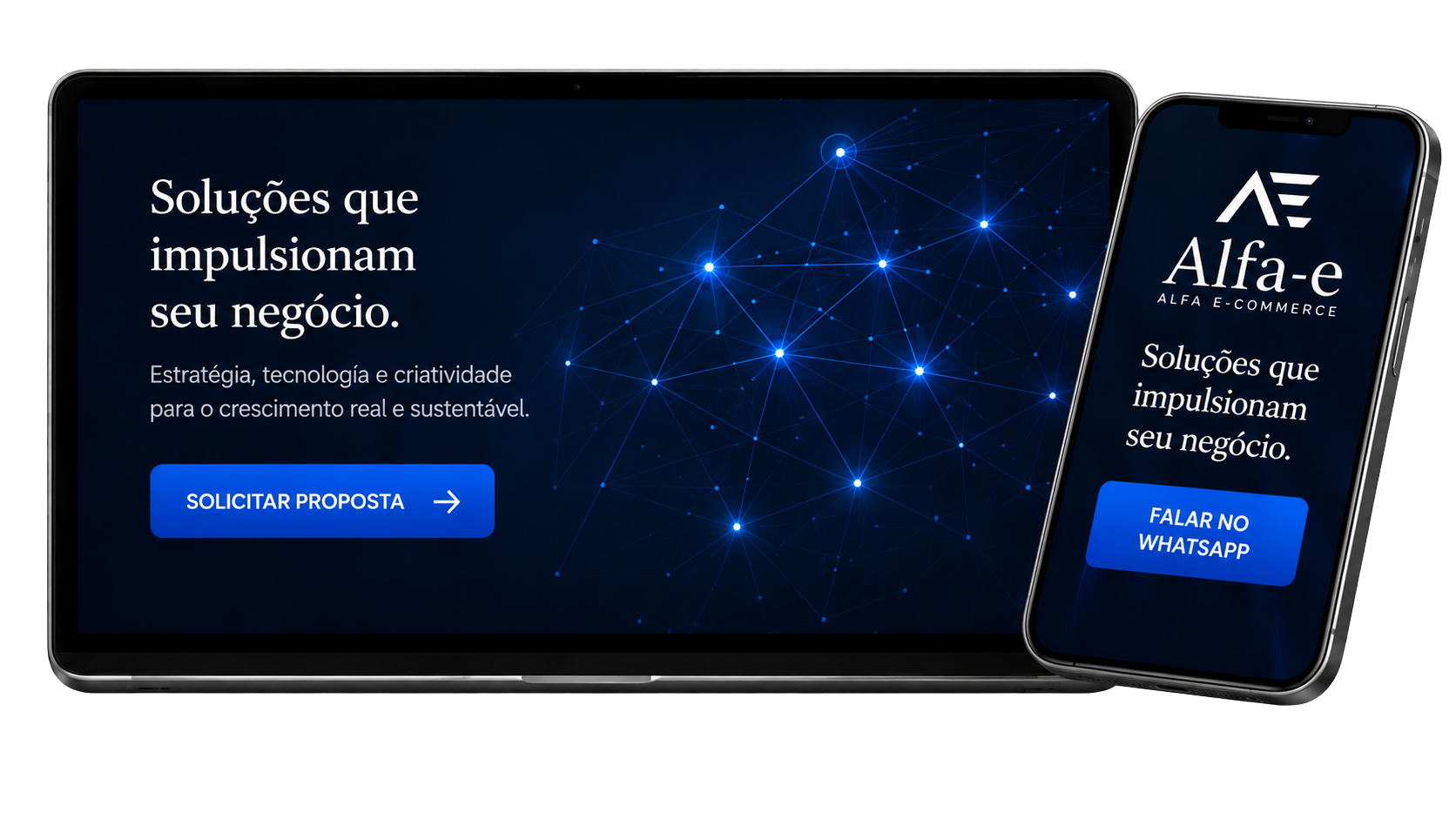Sites, landing pages e plataformas da ALFA-E